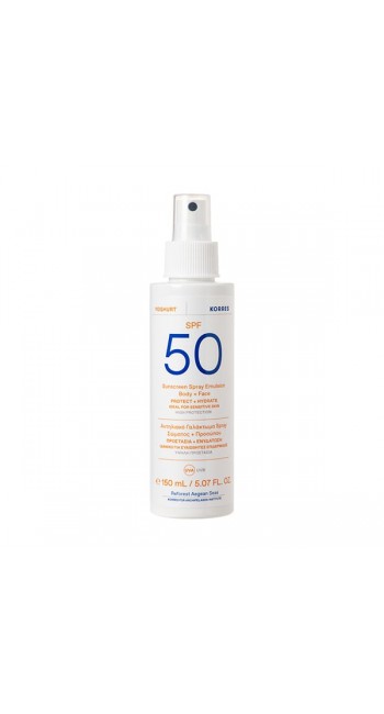 Korres Yoghurt Sunscreen Spray Emulsion Face & Body Spf50 για Ευαίσθητες Επιδερμίδες 150ml