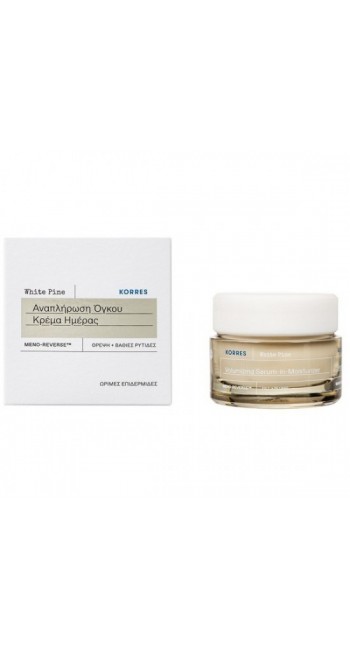 Korres White Pine Volumizing Serum-in-Moisturizer Αναπλήρωση Όγκου Κρέμα Ημέρας για Κανονικές/ Μικτές Επιδερμίδες, 40ml