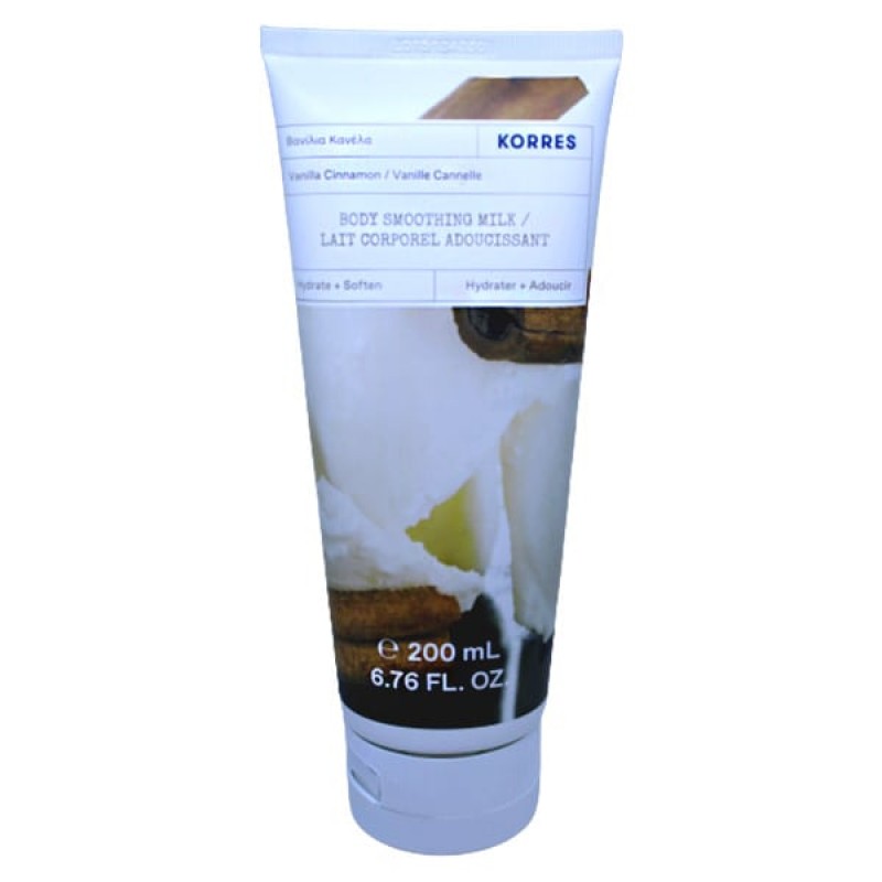 Korres Body Smoothing Milk Vanilla Cinnamon Γαλάκτωμα Σώματος Βανίλια Κανέλα, 200ml