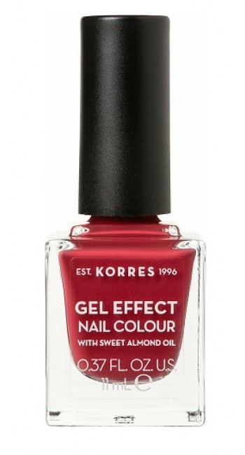 Korres Βερνίκι Νυχιών Gel Effect Nail Colour No52 Eternity Red Rose, 11ml 