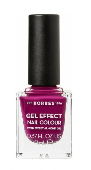 Korres Βερνίκι Νυχιών Gel Effect Nail Colour No72 Cherry Brandy Rose, 11ml 