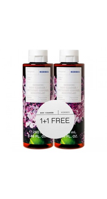 Korres Aφρόλουτρο Lilac Πασχαλιά, 250ml 1+1 Δώρο 