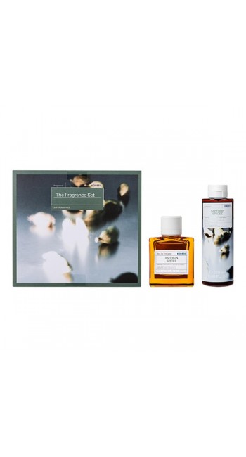 Korres The Fragrance Set Saffron Spices Eau De Toilette Ανδρικό Άρωμα, 50ml & Saffron Spices Αρωματικό Αφρόλουτρο Με Ενυδατικούς Παράγοντες, 250ml