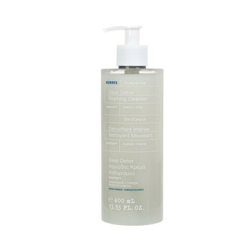 Korres Τσαϊ του Ολύμπου Deep Detox Foaming Cleanser, 400ml 