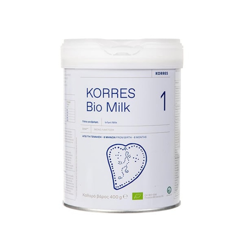 Korres Bio Milk 1 Βιολογικό Αγελαδινό Γάλα για Βρέφη 1 (0-6 μηνών), 400gr