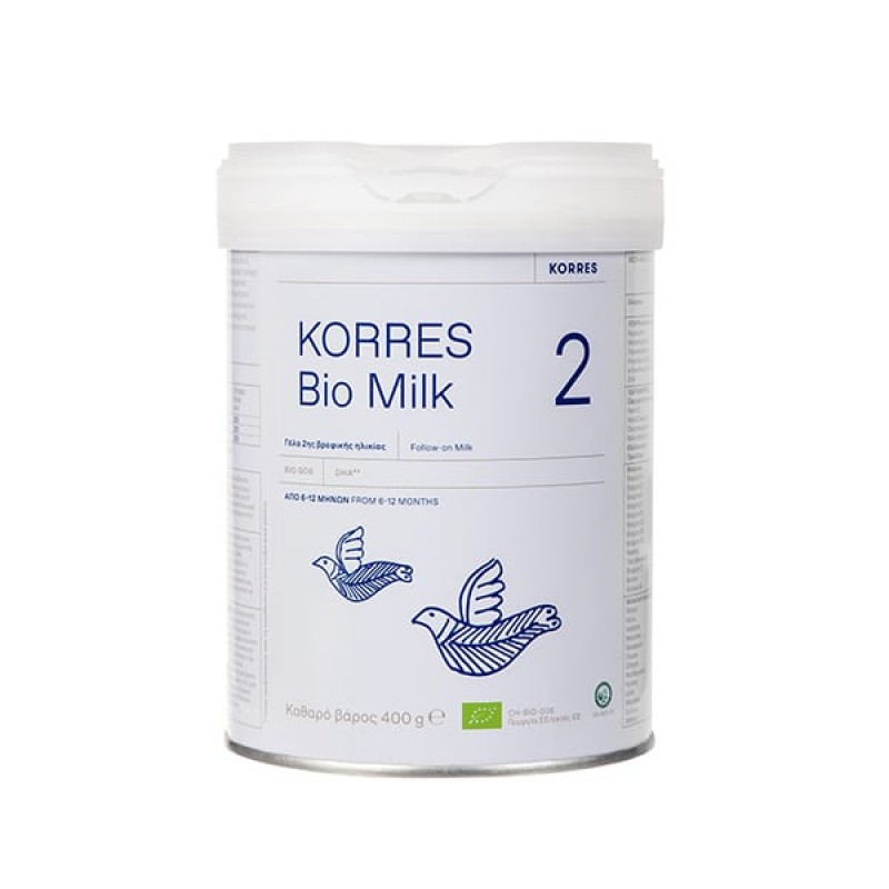 Korres Bio Milk 2 Βιολογικό Αγελαδινό Γάλα για Βρέφη (6-12 μηνών), 400gr