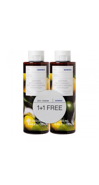 Korres Πακέτο Προσφοράς 1+1 Δώρο Body Cleanser Citrus Αφρόλουτρο Σώματος Κίτρο, 250ml