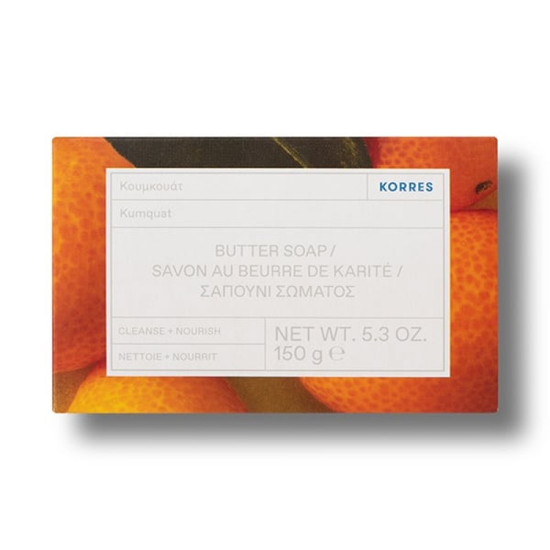 Korres Kumquat Butter Soap Σαπούνι Βουτύρου Σώματος Κουμκουάτ, 150gr