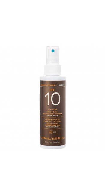 Korres Walnut + Coconut Spf10 Sustain Oil Face + Body 150ml 