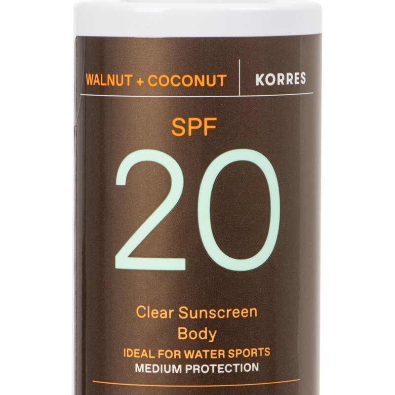 Korres Διάφανο Αντηλιακό Σώματος SPF20 150ml 