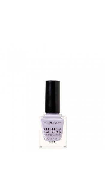 Korres Gel Effect Nail Colour With Sweet Almond Oil Βερνίκι Νυχιών 78 Lilac Moon 11ml 