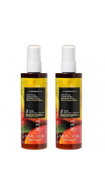 Korres Set 1+1 Guava Mango Body Butter Spray, 2x250ml 