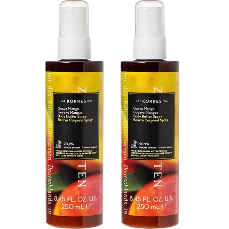 Korres Set 1+1 Guava Mango Body Butter Spray, 2x250ml 