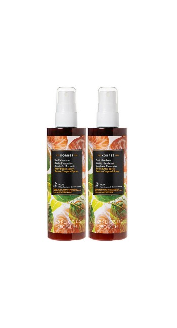 Korres Set 1+1 Βασιλικός Μανταρίνι Body Butter Spray, 2x250ml 