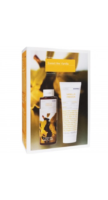 Korres Set Sweet Like Vanilla Freesia Αφρόλουτρο, 250ml + Vanilla Freesia Body Milk, 125ml 