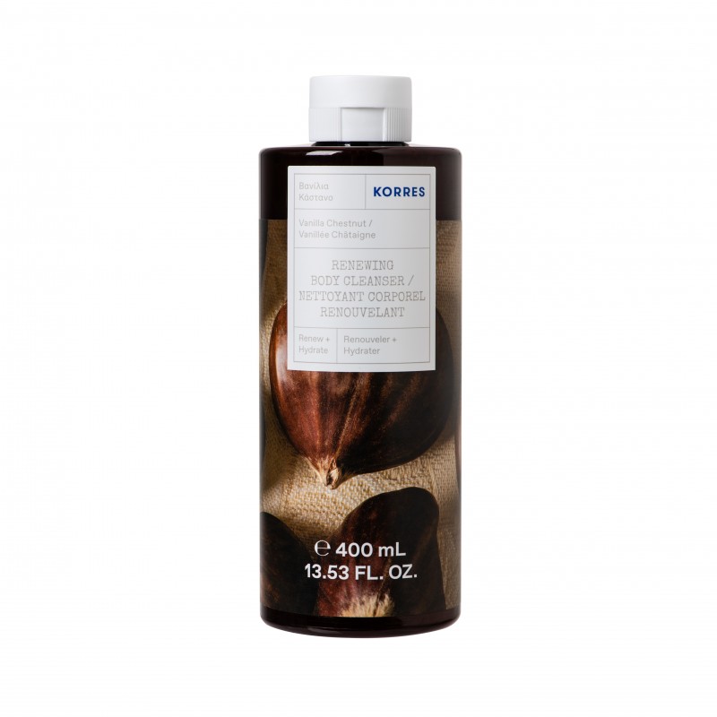 Korres Renewing Body Cleanser Ενυδατικό Αφρόλουτρο Βανίλια - Κάστανο, 400ml 