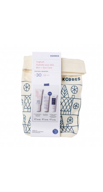 Korres Promo Yoghurt Hydrate Your Skin με Αντηλιακή Κρέμα Προσώπου SPF30, 40ml & Ενυδατική Kρέμα Τζελ Προσώπου, 20ml & Foaming Cleanser Αφρώδης Κρέμα Καθαρισμού, 20ml, 1σετ