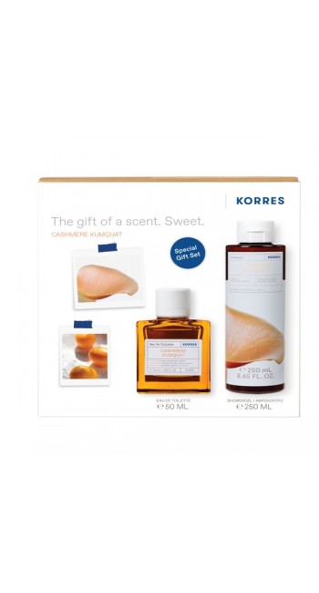 Korres Promo Cashmere Kumquat Eau De Toilette Άρωμα, 50ml & Cashmere Kumquat Shower Gel Αφρόλουτρο, 250ml, 1σετ