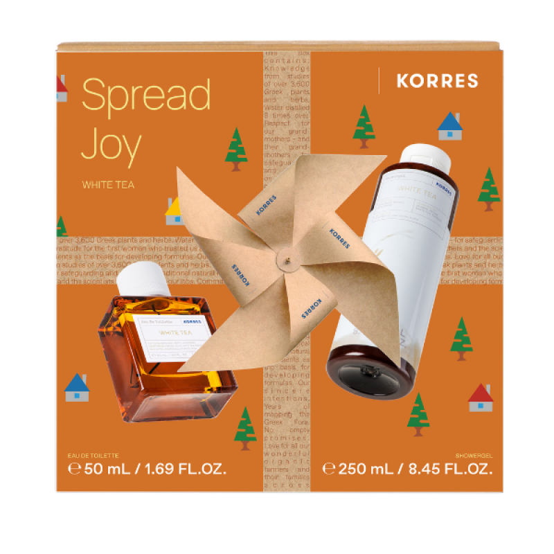 Korres Spread Joy White Tea Eau de Toilette Γυναικείο Άρωμα, 50ml & Αφρόλουτρο, 250ml