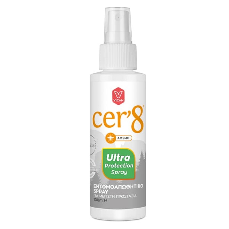 Cer'8 Ultra Protection Spray Εντομοαπωθητικό Spray για Μέγιστη Προστασία, 100ml