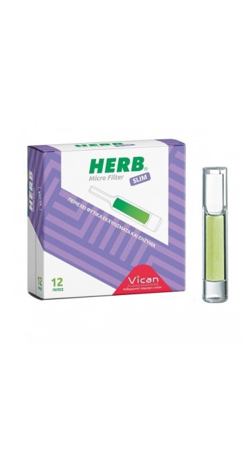 Vican Herb Πίπες Micro Filter Slim Φίλτρο για Slim Τσιγάρα, 12τμχ