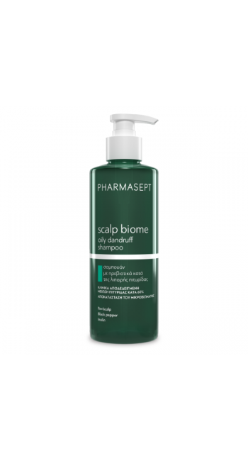 Pharmasept Scalp Biome Σαμπουάν με Πρεβιοτικά κατά της Λιπαρής Πιτυρίδας, 400ml