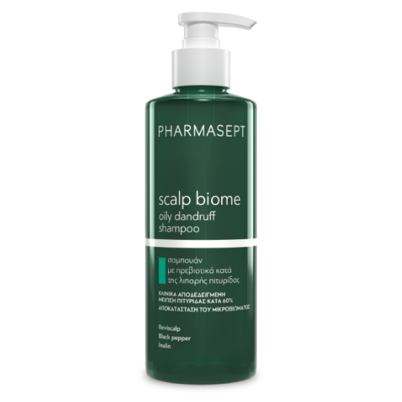 Pharmasept Scalp Biome Σαμπουάν με Πρεβιοτικά κατά της Λιπαρής Πιτυρίδας, 400ml