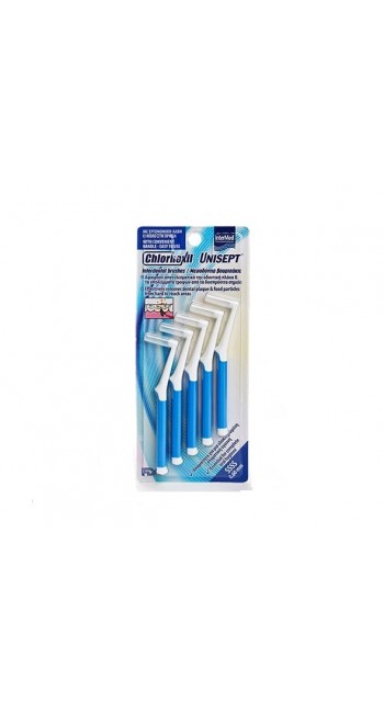 Intermed Chlorhexil Interdental Brushes SSSS 0,6mm Μεσοδόντια Βουρτσάκια Μπλε, 5 τμχ