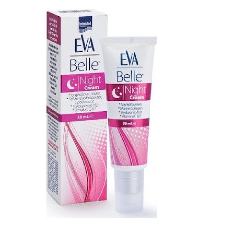 Eva Belle Night Cream, Αντιοξειδωτική Θρεπτική Κρέμα Προσώπου & Λαιμού 50ml 