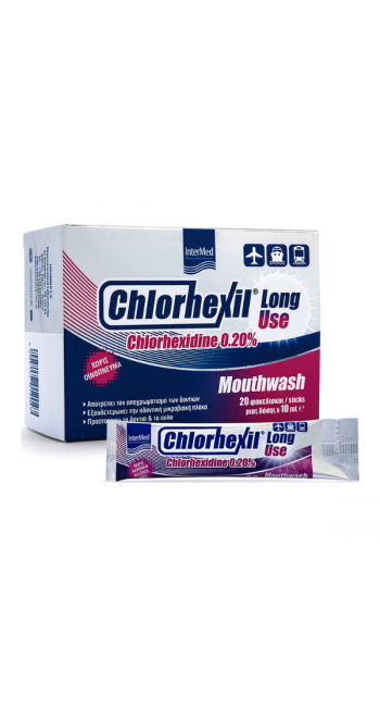 Intermed Chlorhexil 0.20% Mouthwash Long Use Sticks Στοματικό Διάλυμα κατά της Πλάκας, 20 sachets