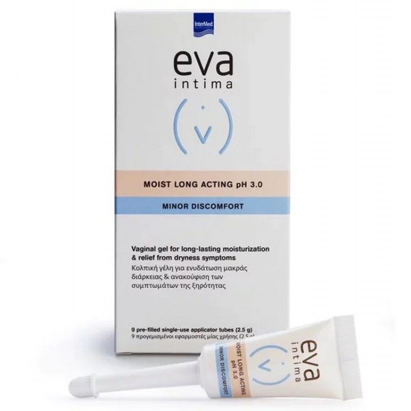 Eva Intima Lactic Κολπική Γέλη για Επαναφορά & Διατήρηση του Φυσιολογικού Κολπικού pH, 9x5ml