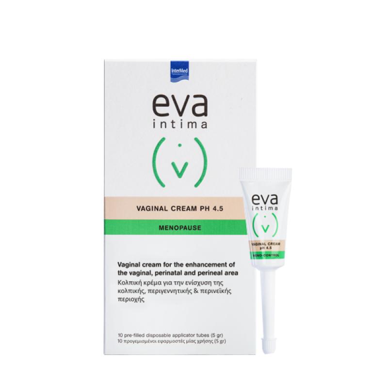 Intermed Eva Intima Meno-Control Vaginal Cream Κρέμα Ανάπλασης της Κολπικής Περιοχής σε Μονοδόσεις, 10x5gr