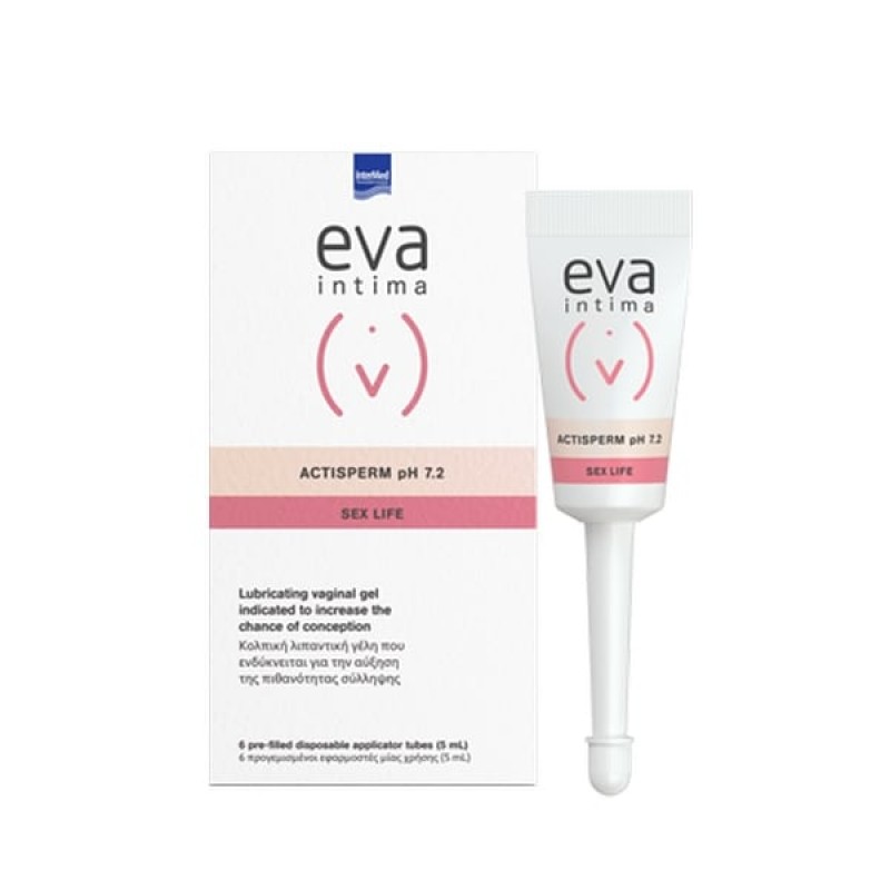 Intermed Eva Intima Actisperm ph 7.2 Λιπαντική Γέλη για Αύξηση της Πιθανότητας Σύλληψης, 6x5ml