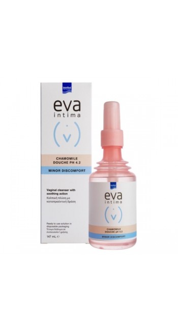 Eva Intermed Intima Chamomile Douche pH 4.2 Κολπική Πλύση με Χαμομήλι για Άμεσο Καθαρισμό, Αντιφλογιστική & Καταπραϋντική Δράση, 147ml