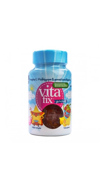 Intermed VitaFix Immuno Gummies Star Raspberry Παιδικό Συμπλήρωμα Διατροφής για Ενίσχυση του Ανοσοποιητικού σε Ζελεδάκια με Σχήμα Αστεράκι και Γεύση Σμέουρο, Βαζάκι με 60τμχ 