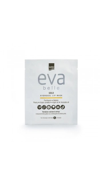 Intermed Eva Belle Gold Hydrogel Lip Mask Αναζωογονητική Μάσκα για Ενυδατωμένα & Απαλά Χείλη, 1τεμ