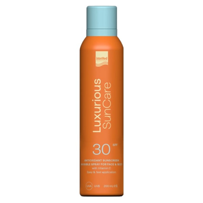 Intermed Luxurious Suncare Antioxidant Sunscreen Invisible Spray SPF30 Αντηλιακό Σπρέι για Πρόσωπο & Σώμα, 200ml