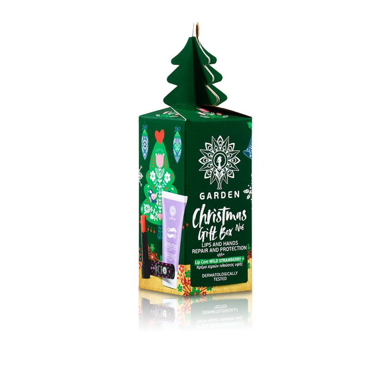 Garden Christmas Gift Box No6 Lip Care Φράουλα & Kρέμα Χεριών Πλούσιας Υφής, 30ml 