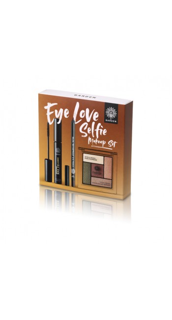 Garden Eye Love Selfie Make Up Max Volume Mascara, 9ml & Eye Pencil 12 Brown Kajal Waterproof & Satin and Creamy Nude Eyeshadow No3, 6gr 