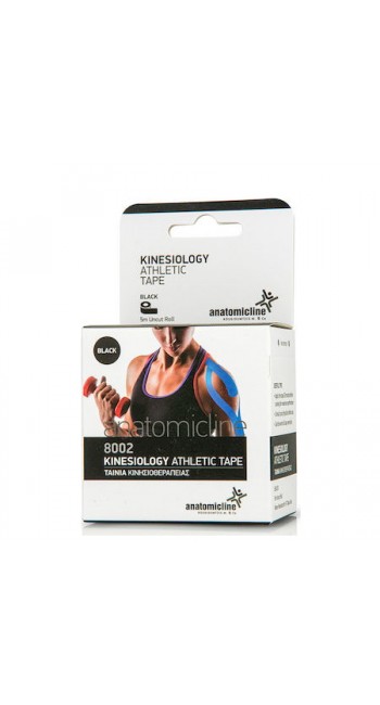 Anatomic Line Kinesio Tape Ταινία Κινησιοθεραπείας Μαύρη 5cm X 5m, 1τμχ