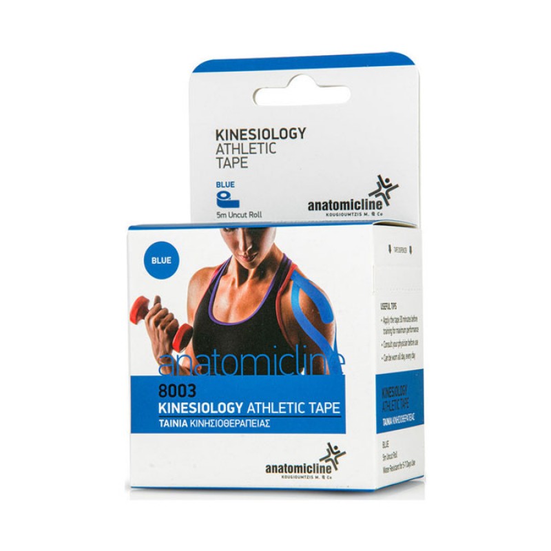 Anatomic Line Kinesio Tape Ταινία Κινησιοθεραπείας Μπλέ 5cm X 5m, 1τμχ