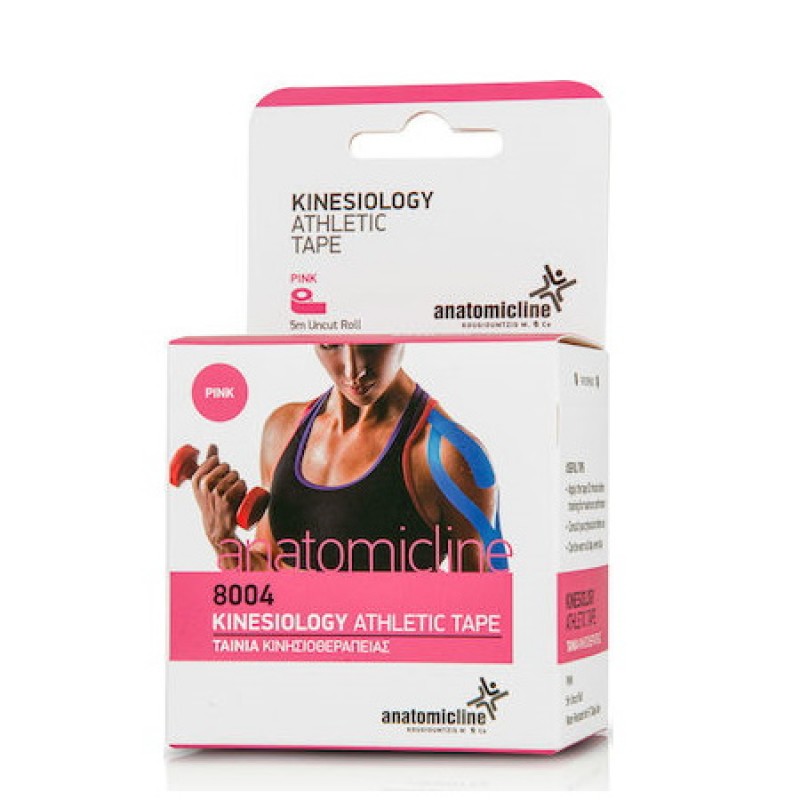 Anatomic Line Kinesio Tape Ταινία Κινησιοθεραπείας Ρόζ 5cm X 5m, 1τμχ