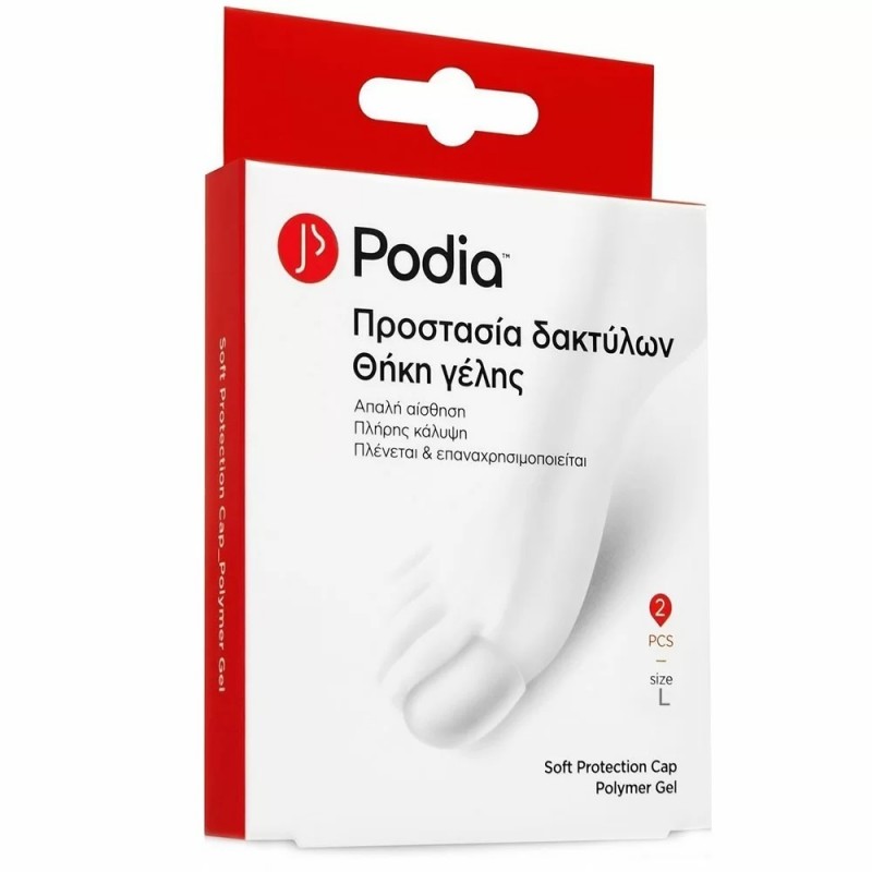 Podia Soft Protection Cap Polymer Gel Θήκη Γέλης για Προστασία Δακτύλων Large, 2τμχ