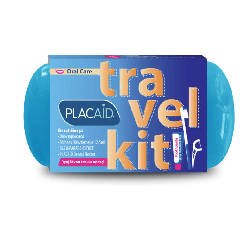 PlacAid Travel Kit Οδοντόβουρτσα & Οδοντόκρεμα & Flosser 