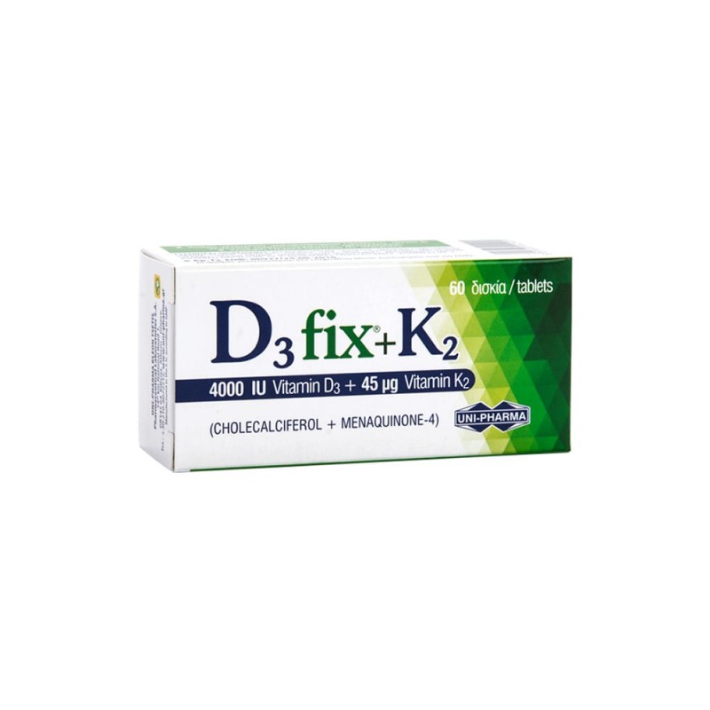 Unipharma D3 fix 4000 IU + Κ2 45 mcg, 60tabs