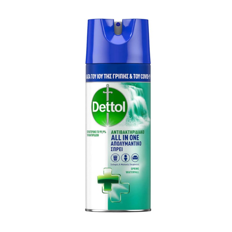 Dettol All in One Spring Waterfall Απολυμαντικό Spray, 400ml 