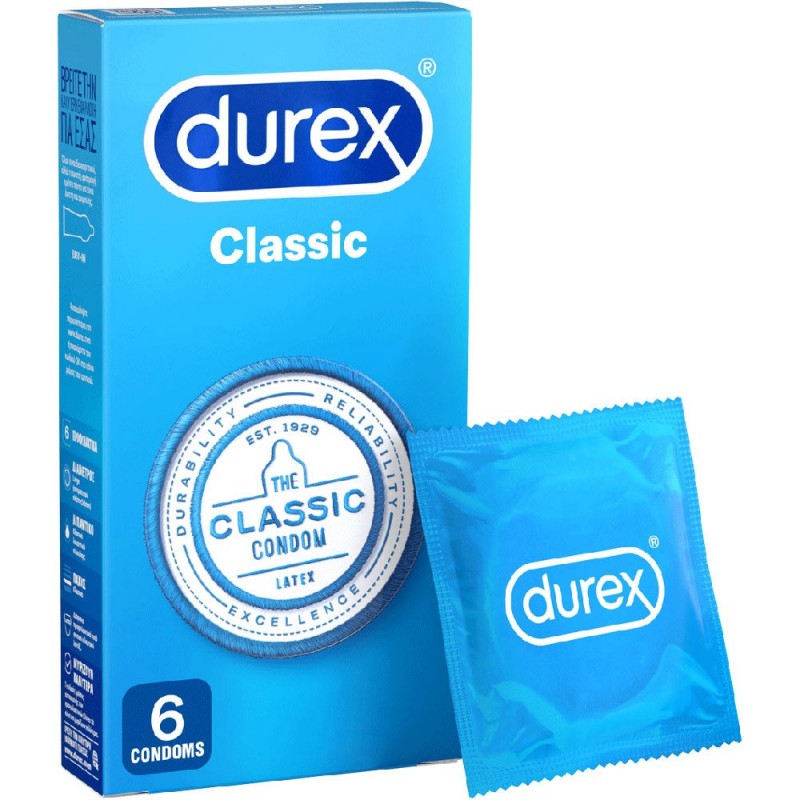 Durex Classic Προφυλακτικά, 6τμχ