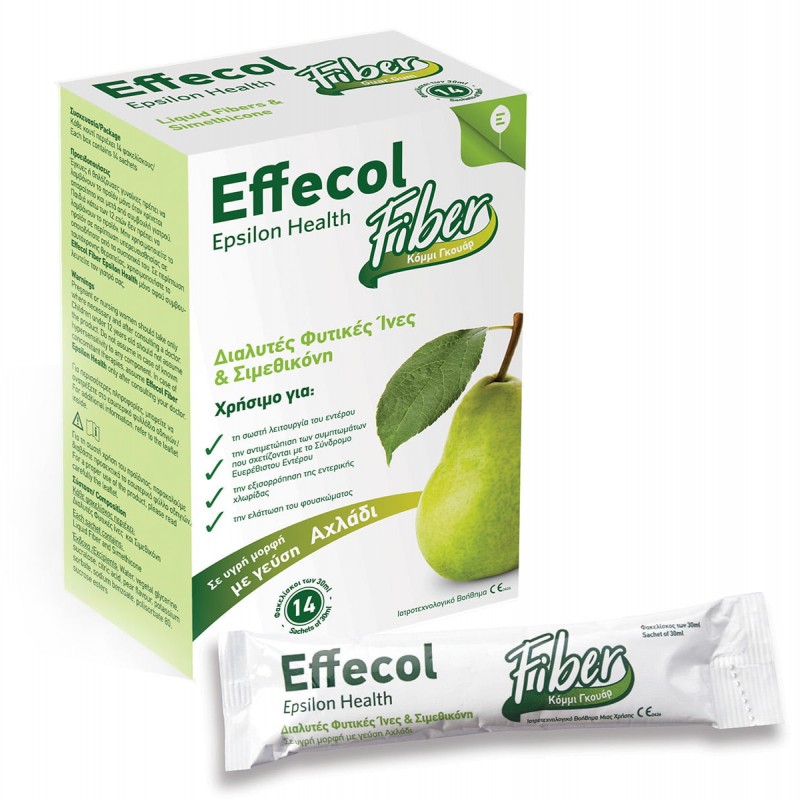 Effecol Fiber Διαλυτές Φυτικές Ίνες & Σιμεθικόνη, 14 φακελίσκοι των 30ml