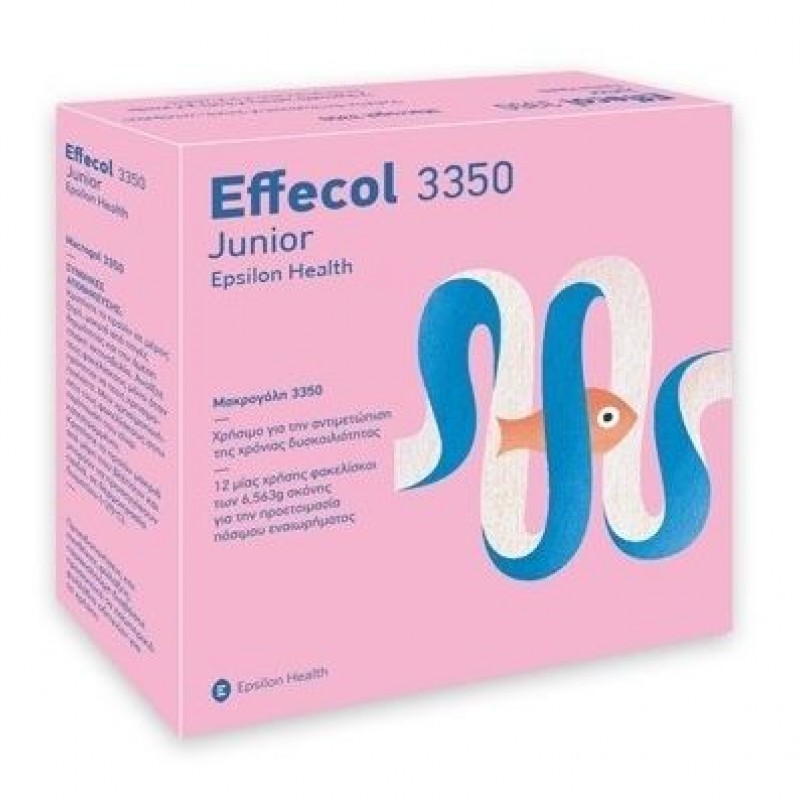 Effecol 3350 Junior Μακρογόλη για την αντιμετώπιση της δυσκοιλιότητας, 24 φακελίσκοι