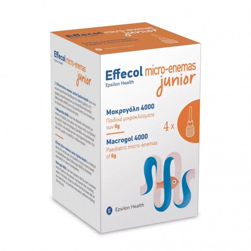 Effecol Micro-Enemas Junior Macrogol 4000 Παιδικά Μικροκλύσματα, 4x6gr